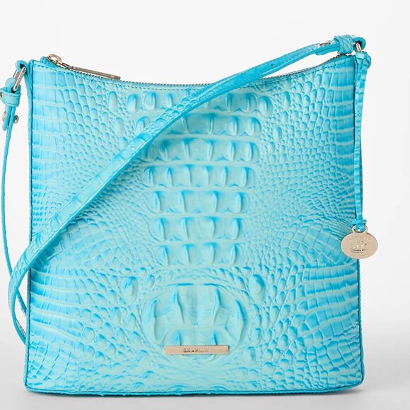 NWT ✅ Brahmin KATIE TROPIC BLUE Melbourne Leather Crossbody ⭐NWT, COA, DUST BAG